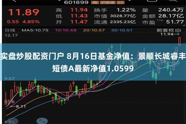 实盘炒股配资门户 8月16日基金净值：景顺长城睿丰短债A最新净值1.0599