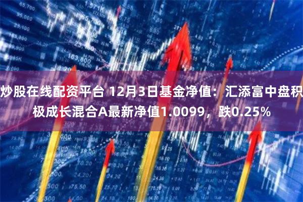 炒股在线配资平台 12月3日基金净值：汇添富中盘积极成长混合A最新净值1.0099，跌0.25%